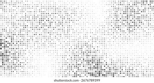 Rectangle halftone gradient texture. Vanishing polka dot illustration mesh modern