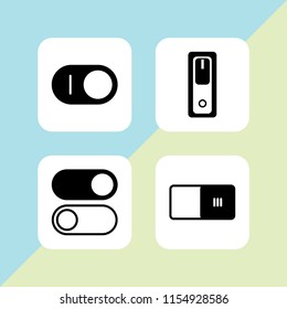 rectangle icon. 4 rectangle set with switch vector icons for web and mobile app