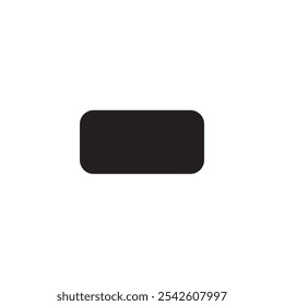Rectangle icon black and white vector sign