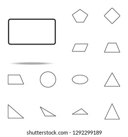 rectangle icon. Geometric figures icons universal set for web and mobile