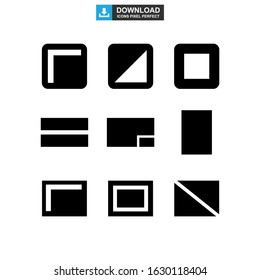 rectangle icon or logo isolated sign symbol vector illustration - Collection of high quality black style vector icons
