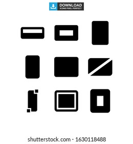 rectangle icon or logo isolated sign symbol vector illustration - Collection of high quality black style vector icons

