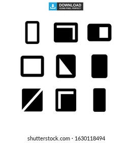 rectangle icon or logo isolated sign symbol vector illustration - Collection of high quality black style vector icons
