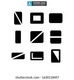 rectangle icon or logo isolated sign symbol vector illustration - Collection of high quality black style vector icons
