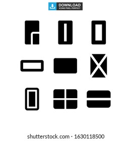rectangle icon or logo isolated sign symbol vector illustration - Collection of high quality black style vector icons

