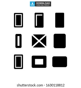 rectangle icon or logo isolated sign symbol vector illustration - Collection of high quality black style vector icons
