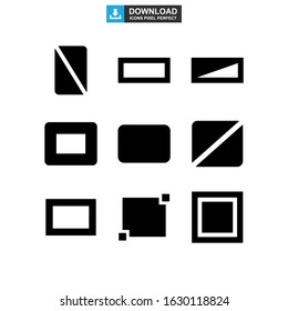 rectangle icon or logo isolated sign symbol vector illustration - Collection of high quality black style vector icons
