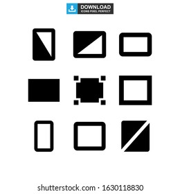 rectangle icon or logo isolated sign symbol vector illustration - Collection of high quality black style vector icons

