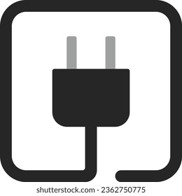 Rectangle Icon of Outlet Plug