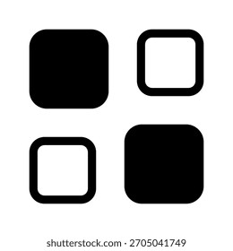 Rechteck Symbol Vektorsymbol Design Illustration