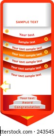 Rectangle Info graphic background. Iconographic Red icon background. White icon background.
