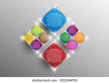 Rectangle infographic template for business presentation report. Vector EPS10