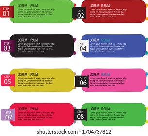 rectangle infographics template shiny grey horizontal decoration 