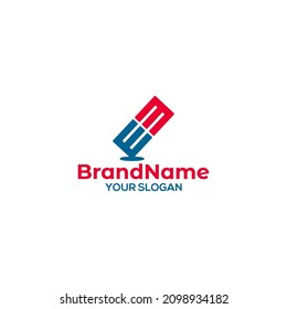 Rectangle initial EM Logo Design