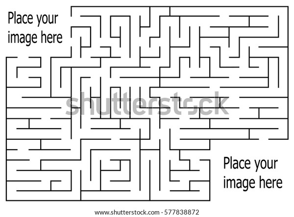 rectangle labyrinth with entry and\
exit.vector game maze puzzle with\
solution.Num.03