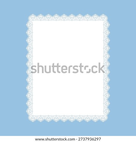 Rectangle lace doily, vector lace napkin or placemat, laser cut template