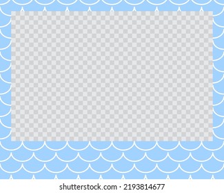 paisaje rectangular marco de foto plano con ornamentos