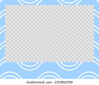 paisaje rectangular marco de foto plano con ornamentos