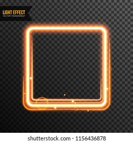 Rectangle Light Effect Vector transparent with golden glitter