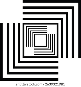 Rectangle Line Set. Vector design elements isolated on transparant background.