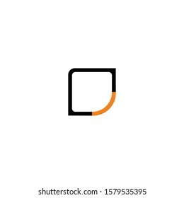 rectangle line vector logo. curve vector logo