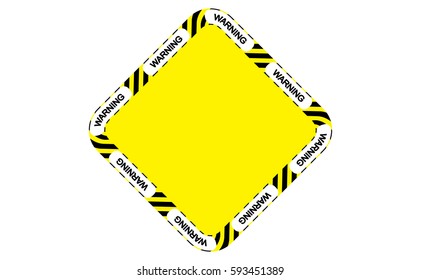 Rectangle line yellow and black color. tape with warning text.