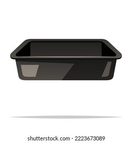 Rectangle loaf pan vector isolated illustration