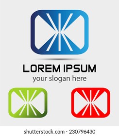 Rectangle logo abstract square logo