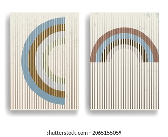 Rectangle Logo with lines, circles, ovals .Modern art design .Black Vector stripes .Straight speed lines .Geometric shape. Wall art .