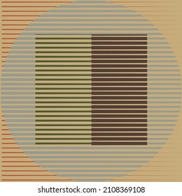 Rectangle Logo with lines, circles, ovals .Modern art design .Black Vector stripes .Straight speed lines .Geometric shape. Wall art .