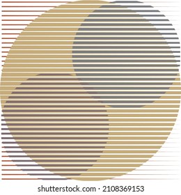 Rectangle Logo with lines, circles, ovals .Modern art design .Black Vector stripes .Straight speed lines .Geometric shape. Wall art .