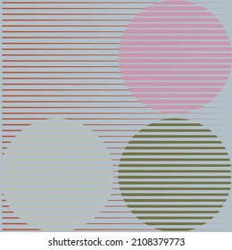 Rectangle Logo with lines, circles, ovals .Modern art design .Black Vector stripes .Straight speed lines .Geometric shape. Wall art .