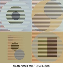 Logotipo Rectangle con líneas, círculos, óvalos .Diseño artístico moderno .Bandas vectoriales negras.Líneas de velocidad recta .Forma geométrica. Arte mural.