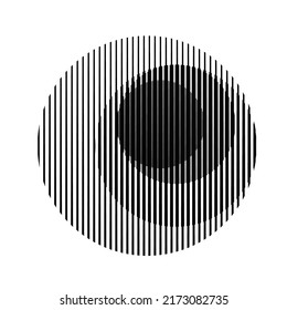 Rectangle Logo with lines, circles, ovals .Modern art design .Black Vector stripes .Straight speed lines .Geometric shape. Wall art .