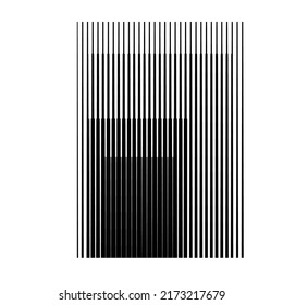 Rectangle Logo with lines, circles, ovals .Modern art design .Black Vector stripes .Straight speed lines .Geometric shape. Wall art .