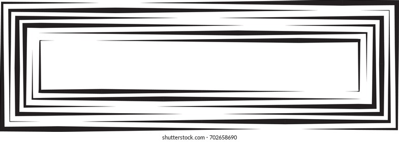 Rectangle Logo with lines. unusual icon Design .Rectangular frame with Vector stripes for pictures.