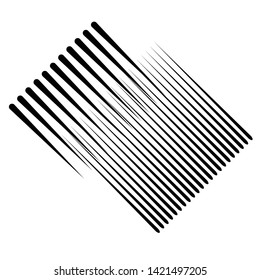 Rectangle Logo with lines.Square unusual icon Design .Black Vector stripes .Geometric shape.