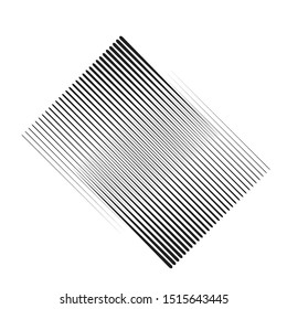 Rectangle Logo with lines.Square unusual icon Design .Black Vector stripes .Geometric shape.