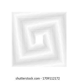 Logotipo Rectangle con líneas.Icono cuadrado inusual Diseño .frame con rayas vectoriales.