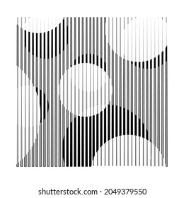 Logotipo Rectangle con líneas.Icono cuadrado inusual Diseño .Bandas vectoriales negras .Forma geométrica.