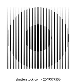 Rectangle Logo with lines.Square unusual icon Design .Black Vector stripes .Geometric shape.