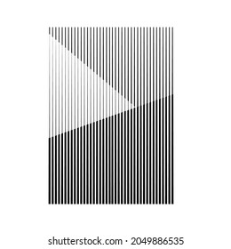 Logotipo Rectangle con líneas.Icono cuadrado inusual Diseño .Bandas vectoriales negras .Forma geométrica.