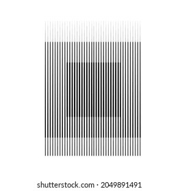 Rectangle Logo with lines.Square unusual icon Design .Black Vector stripes .Geometric shape.