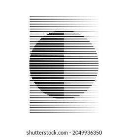 Rectangle Logo with lines.Square unusual icon Design .Black Vector stripes .Geometric shape.