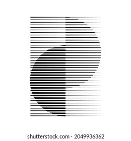 Logotipo Rectangle con líneas.Icono cuadrado inusual Diseño .Bandas vectoriales negras .Forma geométrica.