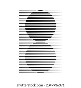 Rectangle Logo with lines.Square unusual icon Design .Black Vector stripes .Geometric shape.