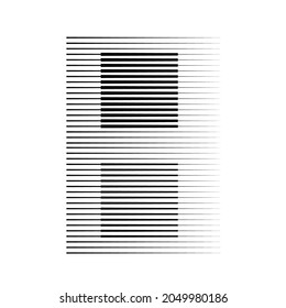 Logotipo Rectangle con líneas.Icono cuadrado inusual Diseño .Bandas vectoriales negras .Forma geométrica.