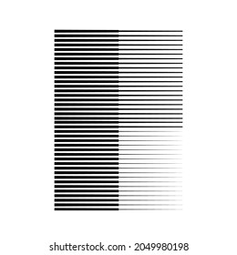 Rectangle Logo with lines.Square unusual icon Design .Black Vector stripes .Geometric shape.