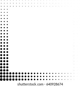 Rectangle Logo with lines.Square unusual icon Design .frame with Vector halftone dots .