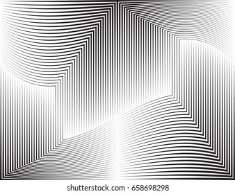 Rectangle Logo with lines.Square unusual icon Design .Black Vector stripes .Geometric shape. Photo border frame